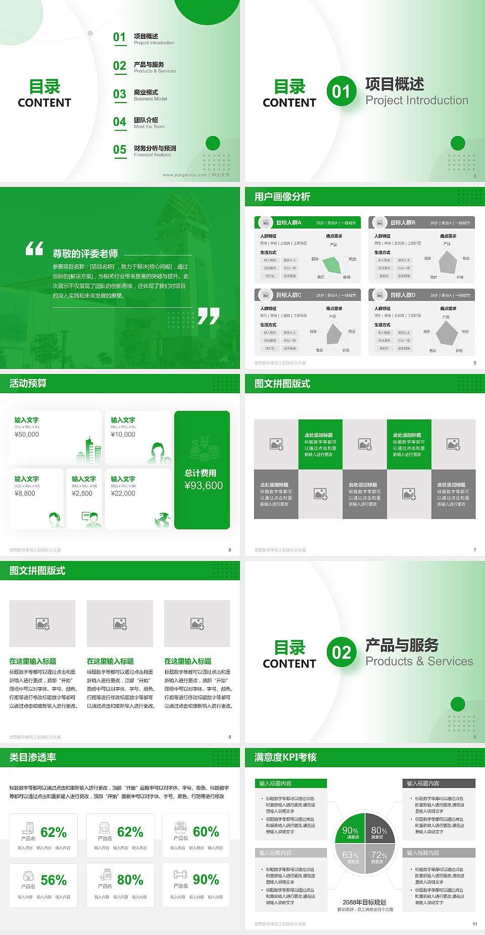 德宏职业学院全国大学生创新创业大赛计划书PPT模板4:3格式幻灯片预览图2