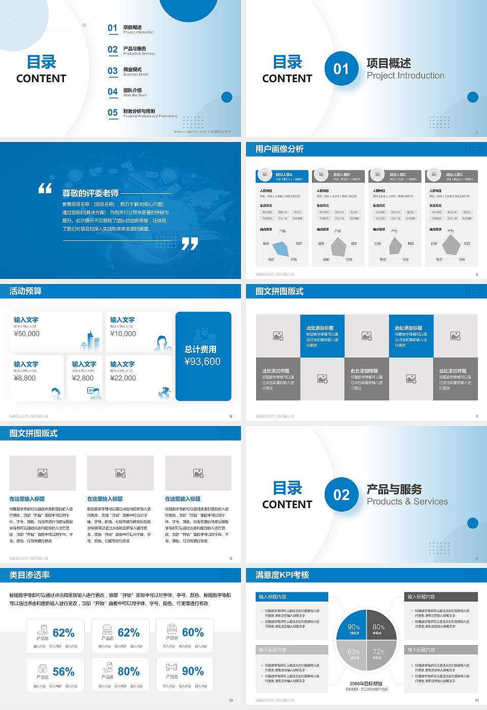新疆职业大学全国大学生创新创业大赛计划书PPT模板16:9格式幻灯片预览图2