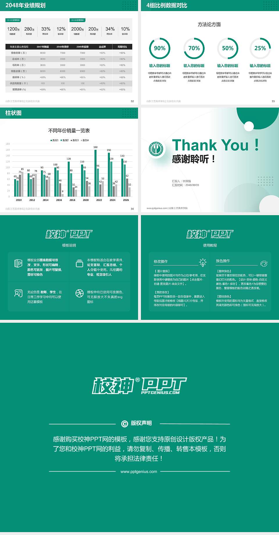 山东工艺美术学院全国大学生创新创业大赛计划书PPT模板4:3格式幻灯片预览图5