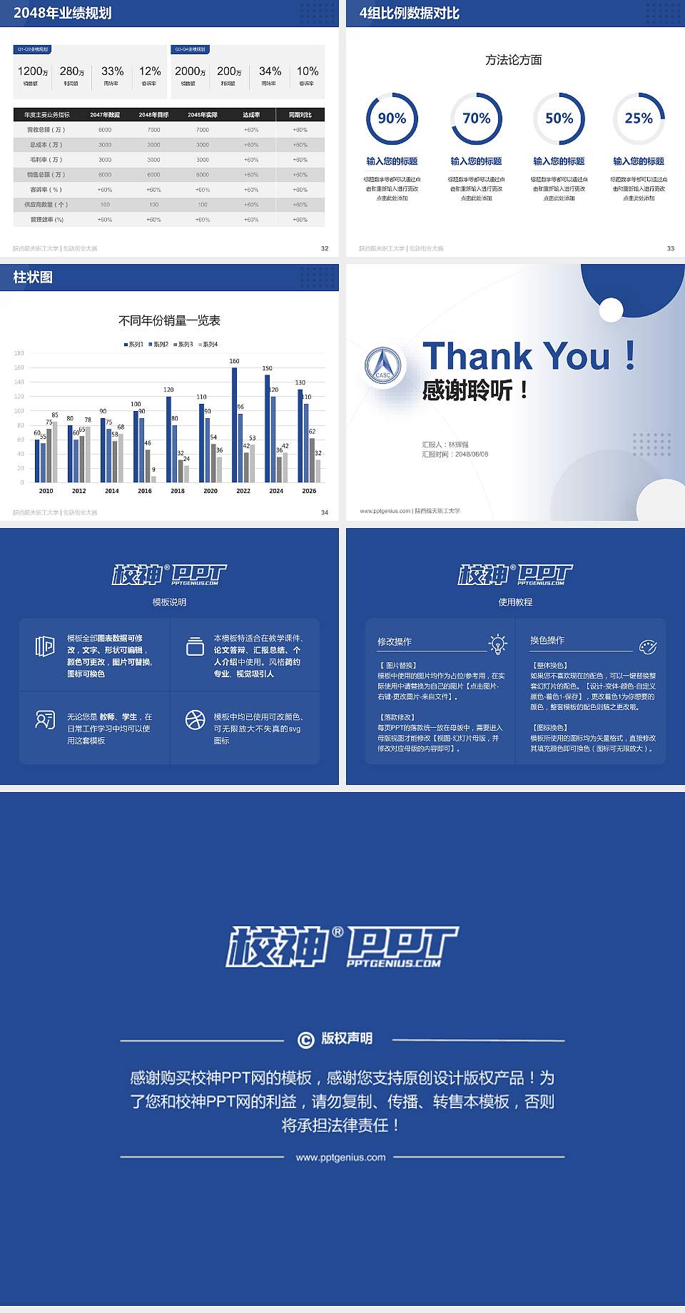 陕西航天职工大学全国大学生创新创业大赛计划书PPT模板4:3格式幻灯片预览图5