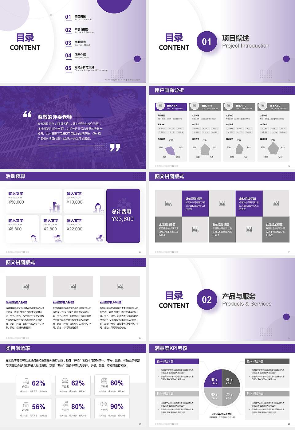 上海纽约大学全国大学生创新创业大赛计划书PPT模板16:9格式幻灯片预览图2