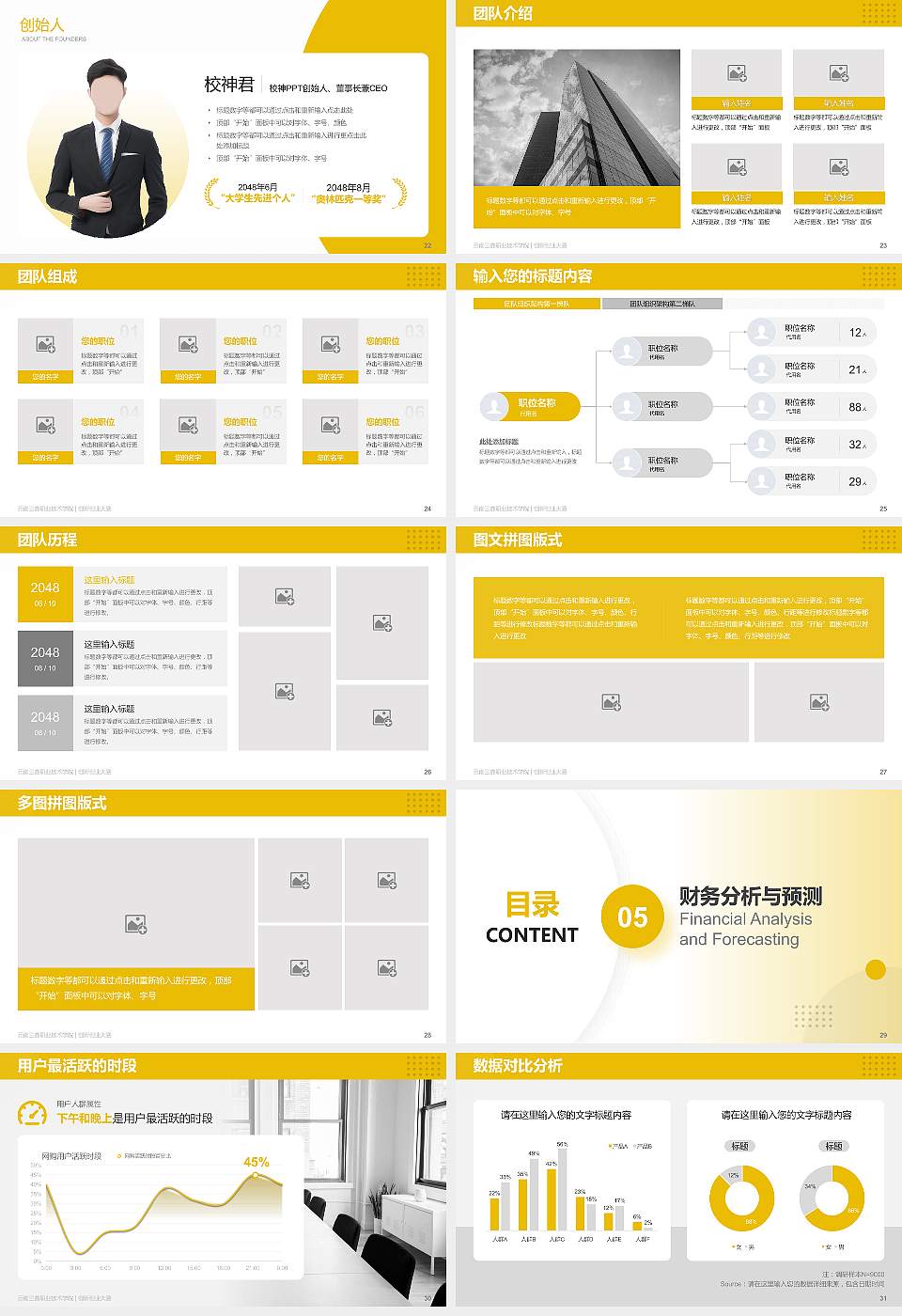 云南三鑫职业技术学院全国大学生创新创业大赛计划书PPT模板16:9格式幻灯片预览图4