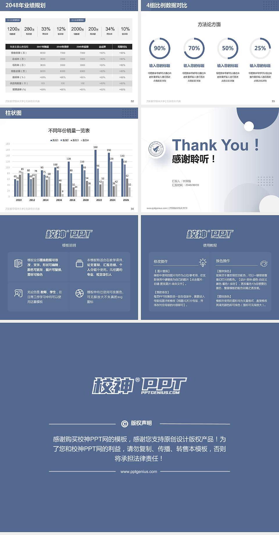 沈阳航空航天大学全国大学生创新创业大赛计划书PPT模板4:3格式幻灯片预览图5