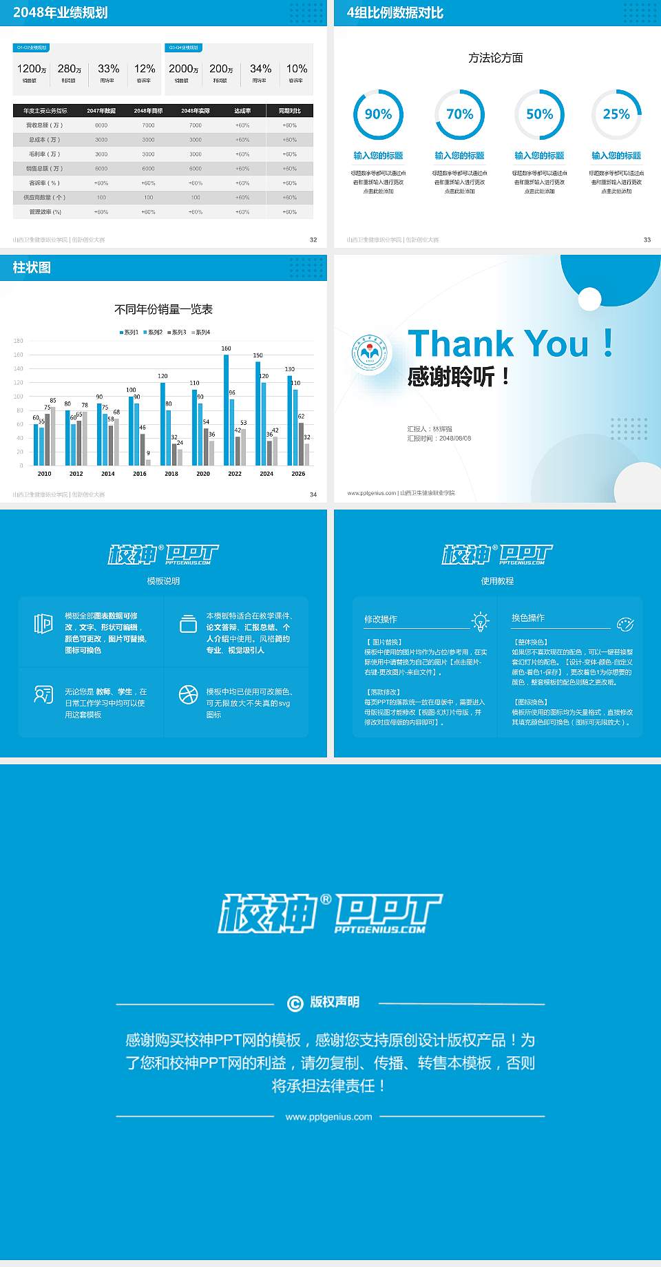 山西卫生健康职业学院全国大学生创新创业大赛计划书PPT模板4:3格式幻灯片预览图5
