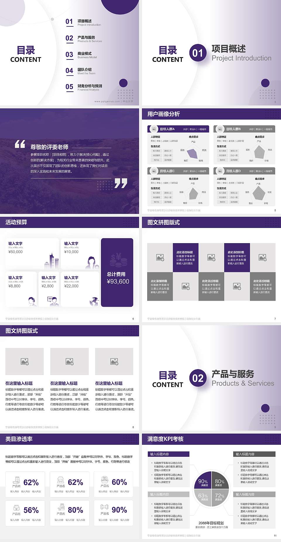 宁夏葡萄酒与防沙治沙职业技术学院全国大学生创新创业大赛计划书PPT模板4:3格式幻灯片预览图2