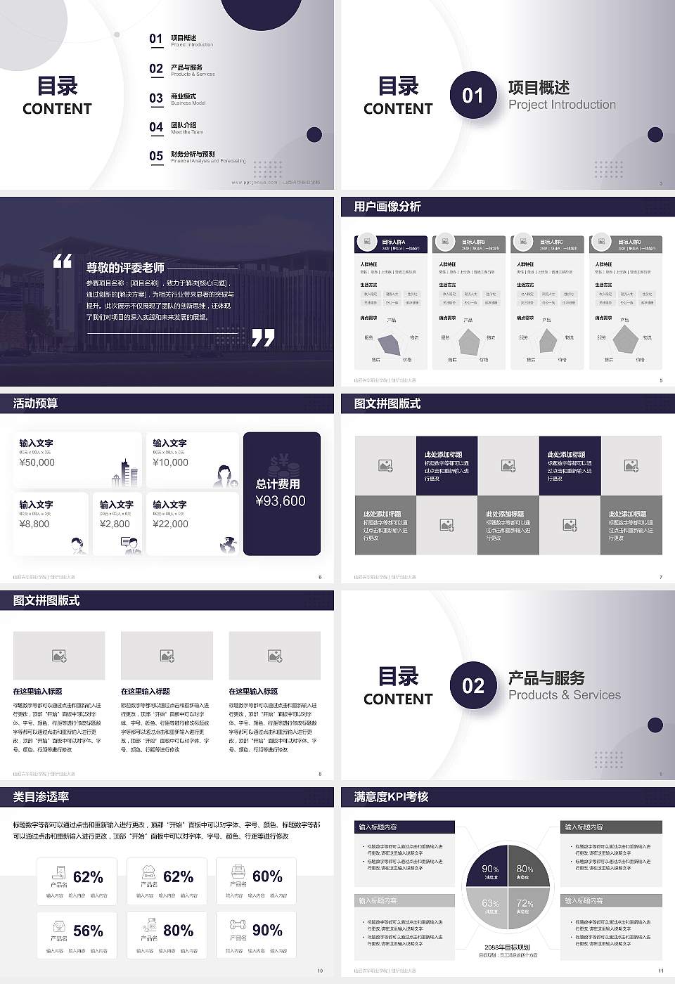 山西兴华职业学院全国大学生创新创业大赛计划书PPT模板16:9格式幻灯片预览图2