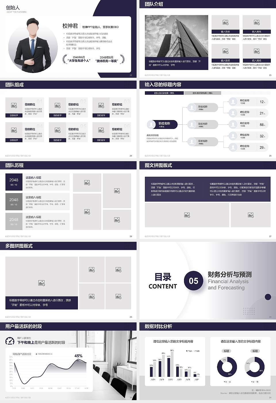 山西兴华职业学院全国大学生创新创业大赛计划书PPT模板16:9格式幻灯片预览图4