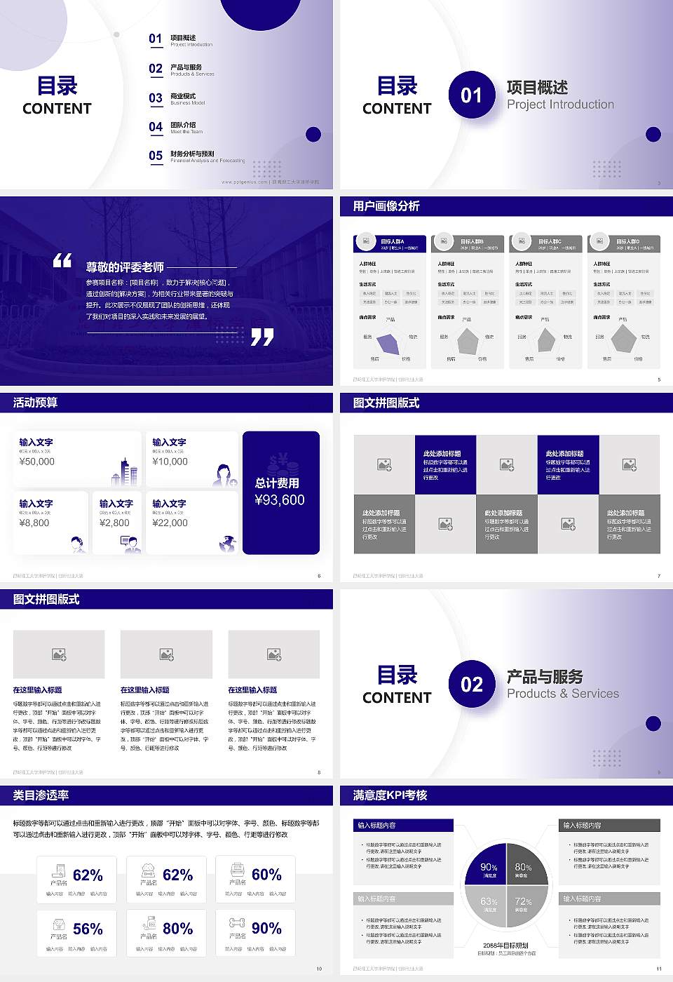 昆明理工大学津桥学院全国大学生创新创业大赛计划书PPT模板16:9格式幻灯片预览图2