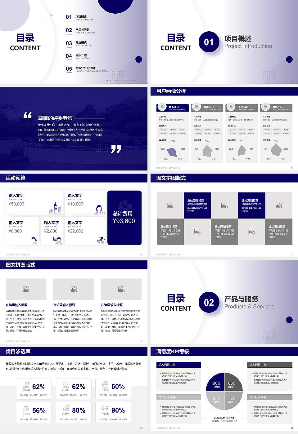 台湾阳明大学全国大学生创新创业大赛计划书PPT模板16:9格式幻灯片预览图2