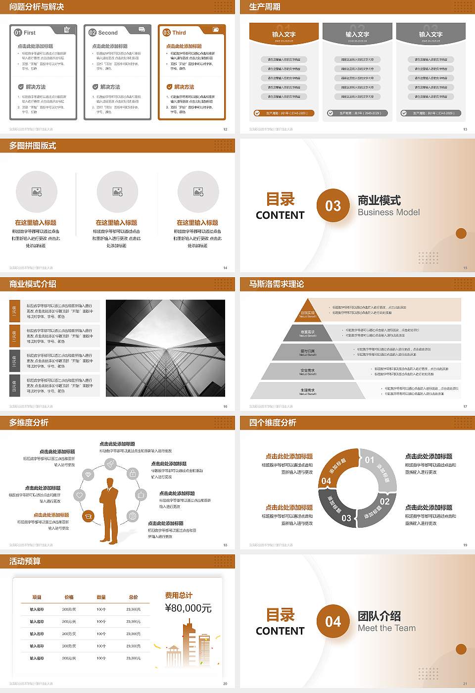 宜宾职业技术学院全国大学生创新创业大赛计划书PPT模板16:9格式幻灯片预览图3