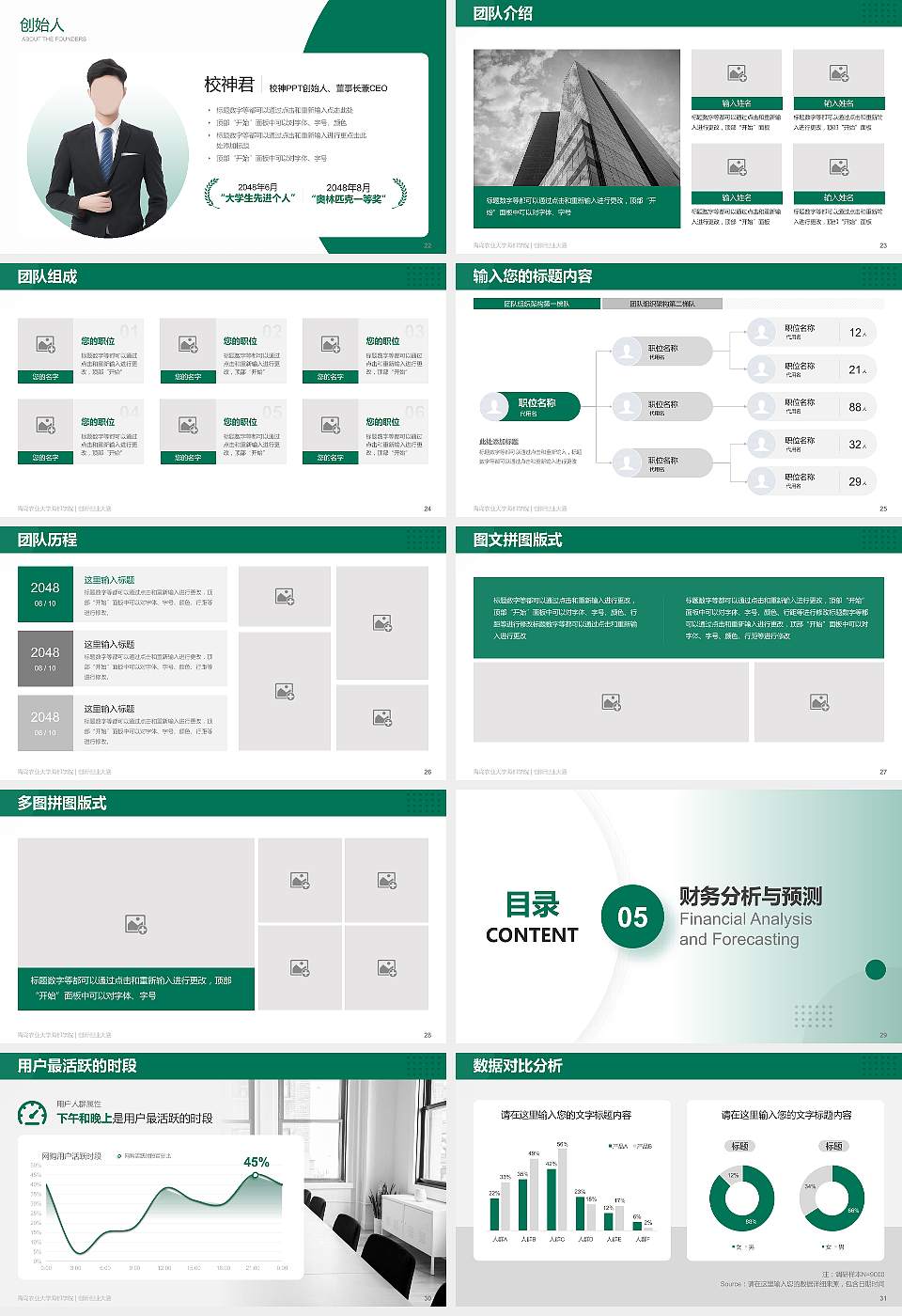青岛农业大学海都学院全国大学生创新创业大赛计划书PPT模板16:9格式幻灯片预览图4