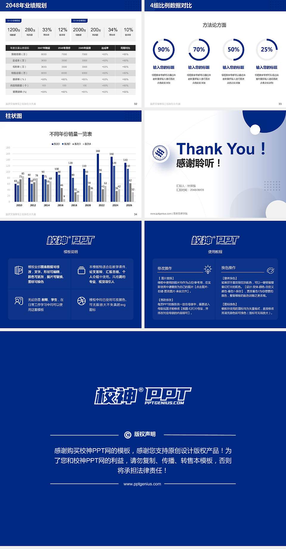 重庆文理学院全国大学生创新创业大赛计划书PPT模板4:3格式幻灯片预览图5
