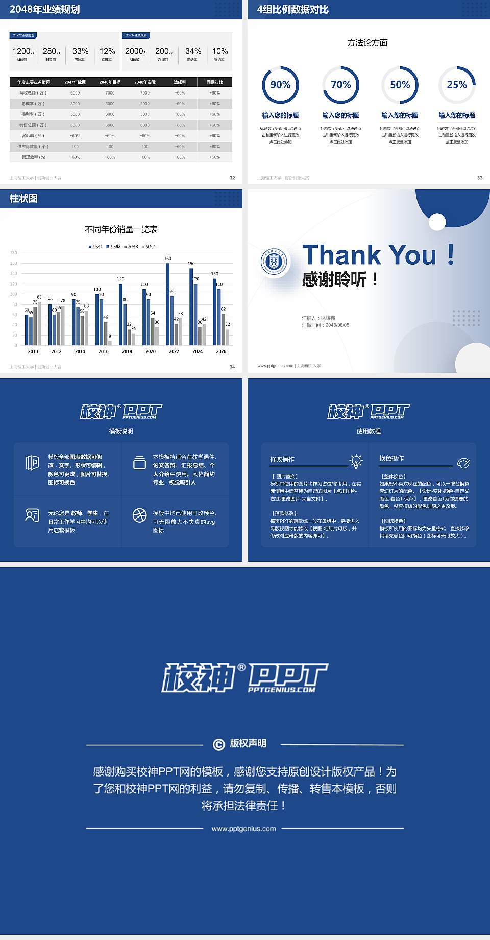 上海理工大学全国大学生创新创业大赛计划书PPT模板4:3格式幻灯片预览图5