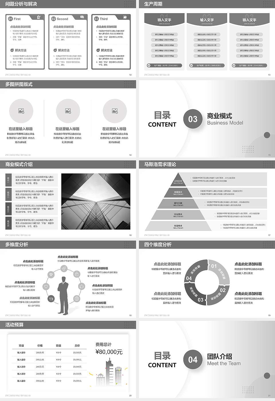 昆明卫生职业学院全国大学生创新创业大赛计划书PPT模板16:9格式幻灯片预览图3
