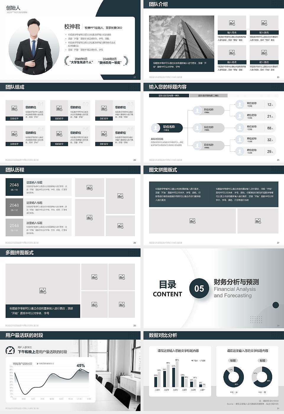 浙江金华科贸职业技术学院全国大学生创新创业大赛计划书PPT模板16:9格式幻灯片预览图4