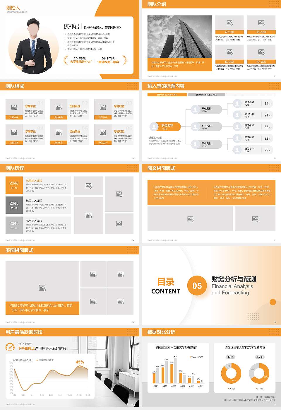 晋中师范高等专科学校全国大学生创新创业大赛计划书PPT模板16:9格式幻灯片预览图4