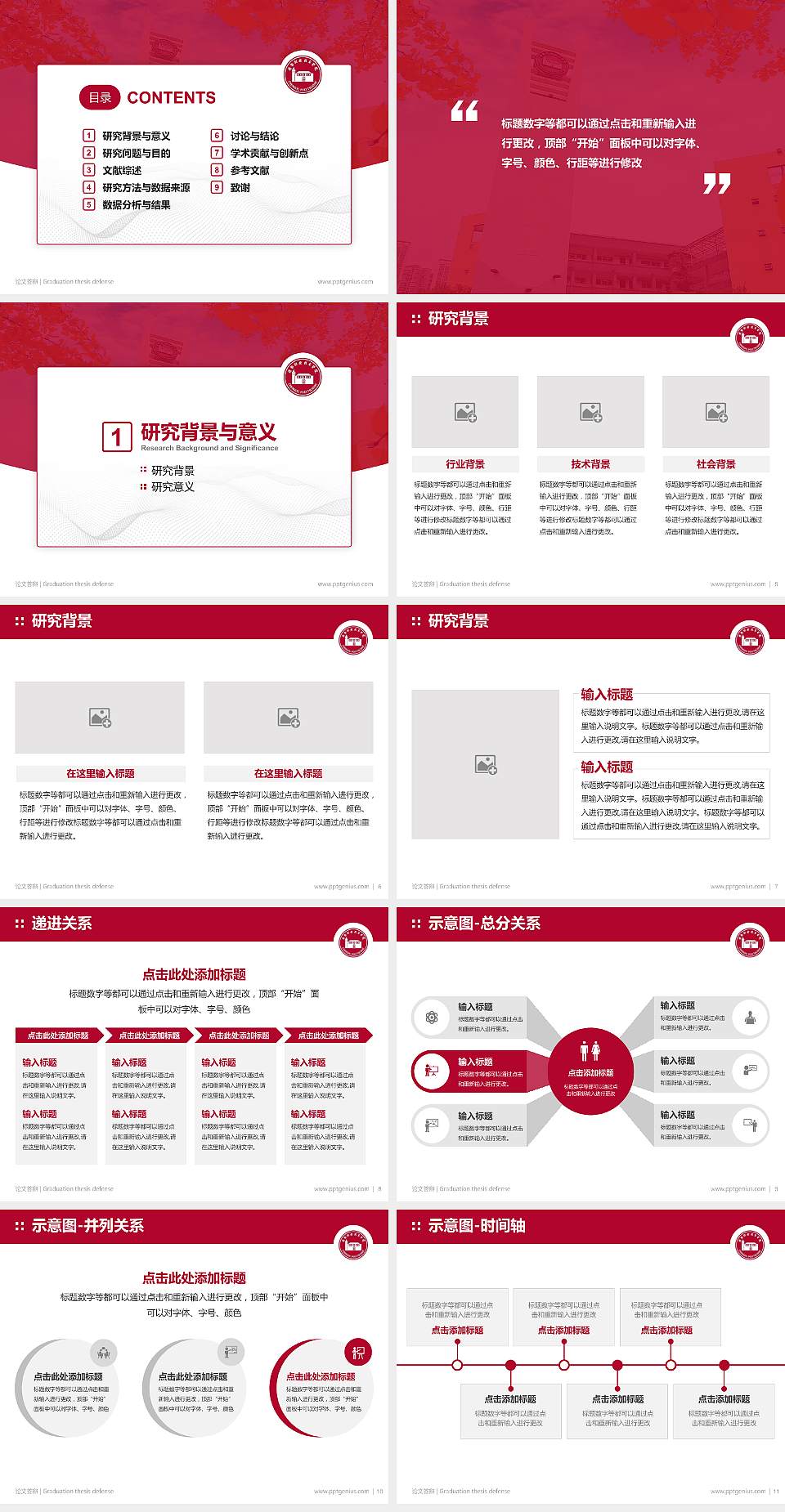 成都职业技术学院论文答辩标准PPT模板4:3格式幻灯片预览图2