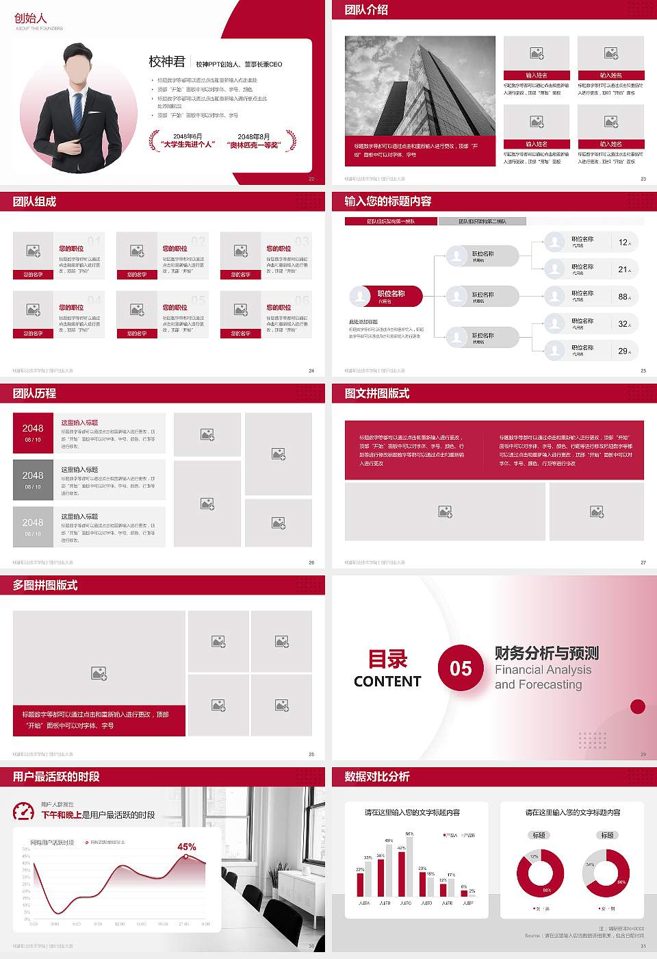 成都职业技术学院全国大学生创新创业大赛计划书PPT模板16:9格式幻灯片预览图4