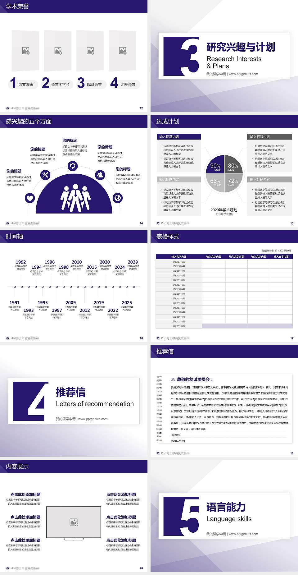 广州铁路职业技术学院PhD博士申请面试/复试答辩通用PPT模板4:3格式幻灯片预览图3