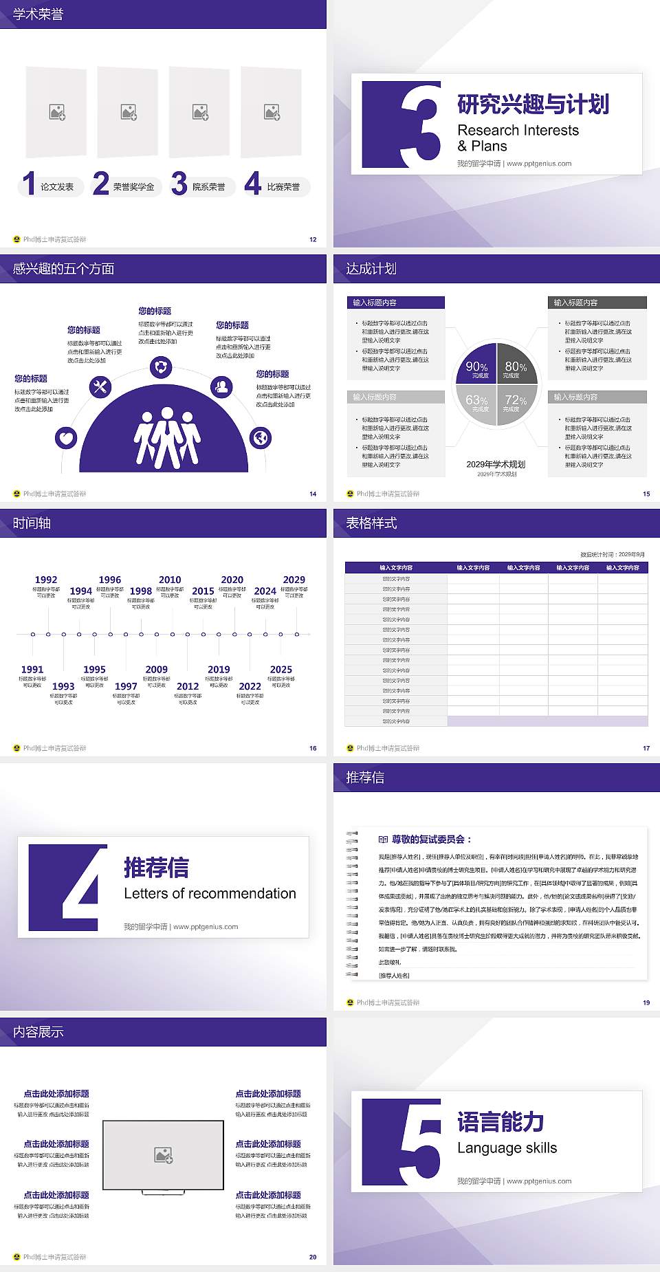 广州航海学院PhD博士申请面试/复试答辩通用PPT模板4:3格式幻灯片预览图3