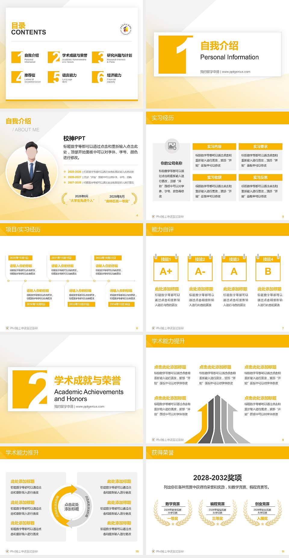 阜阳职业技术学院PhD博士申请面试/复试答辩通用PPT模板4:3格式幻灯片预览图2