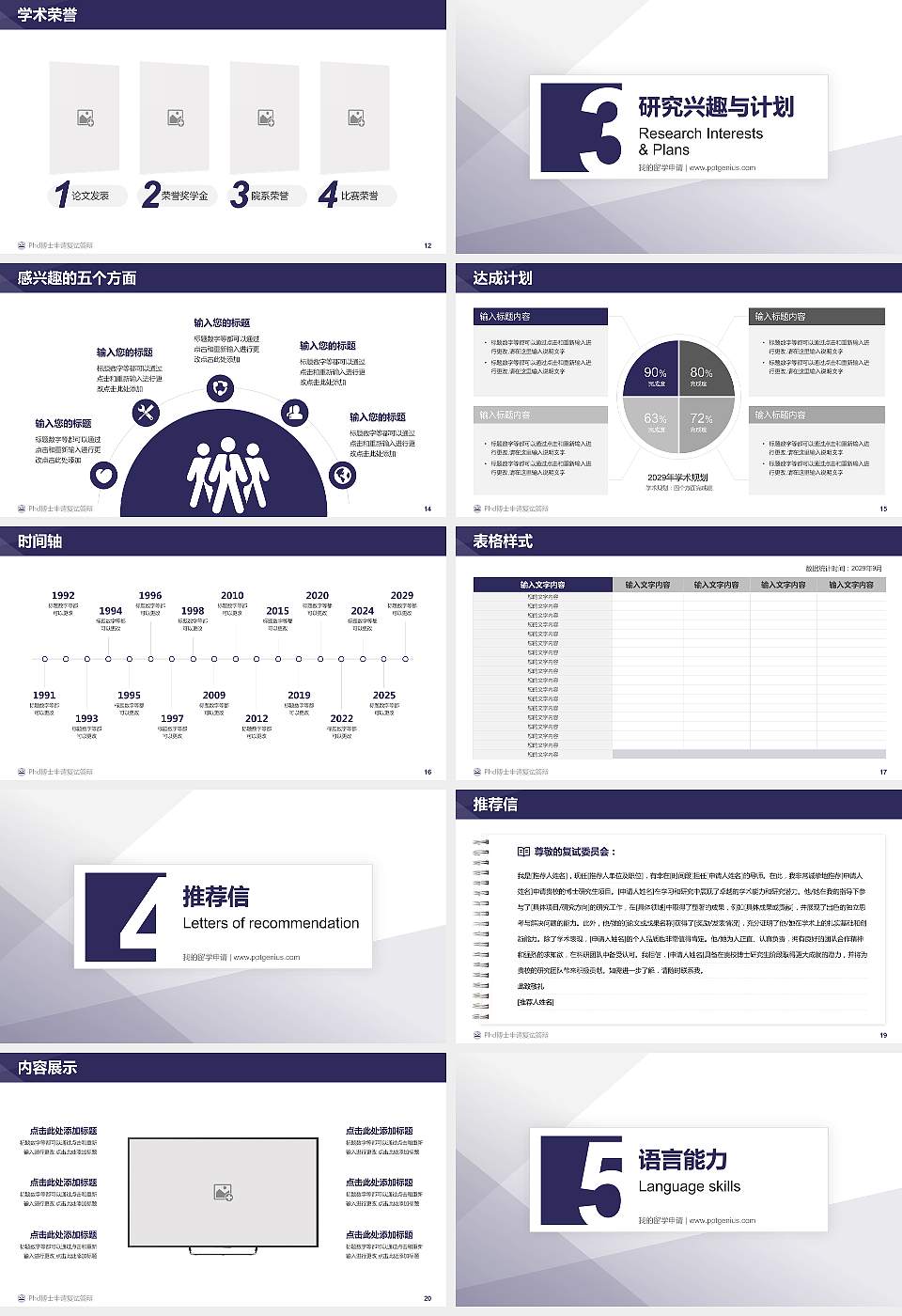 贵州工程职业学院PhD博士申请面试/复试答辩通用PPT模板16:9格式幻灯片预览图3