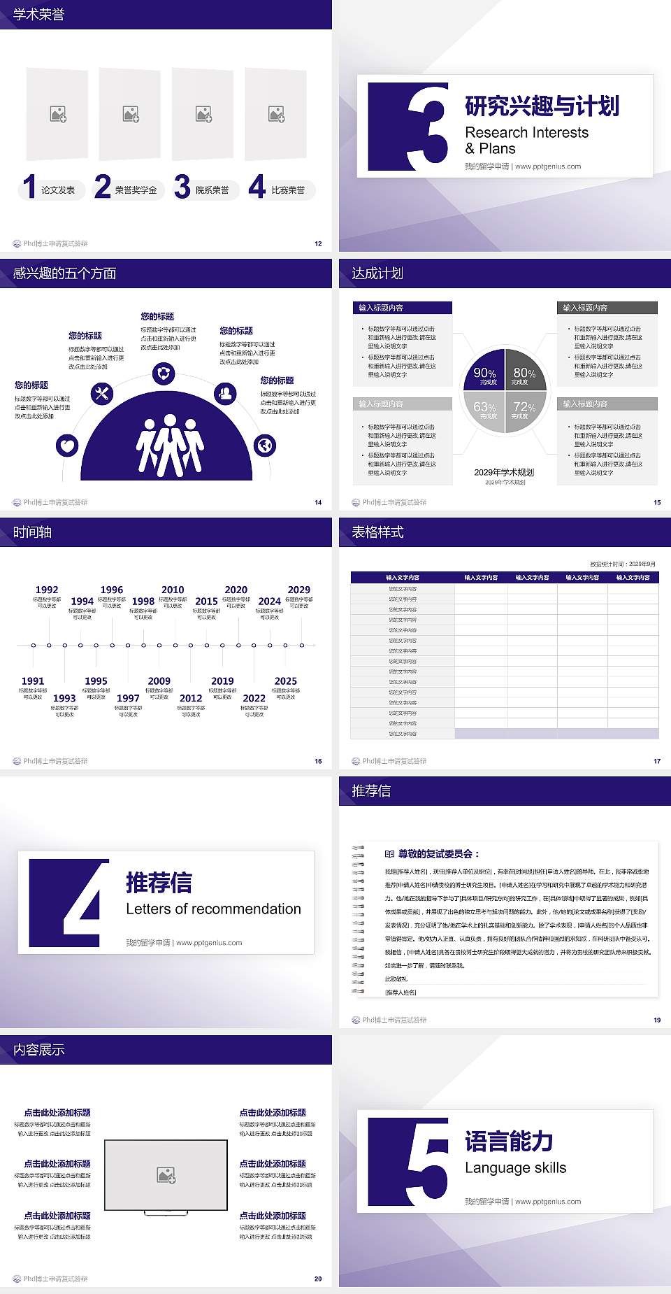 河北科技师范学院PhD博士申请面试/复试答辩通用PPT模板4:3格式幻灯片预览图3