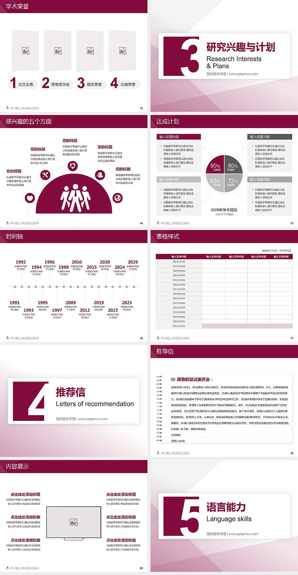 中央音乐学院PhD博士申请面试/复试答辩通用PPT模板4:3格式幻灯片预览图3