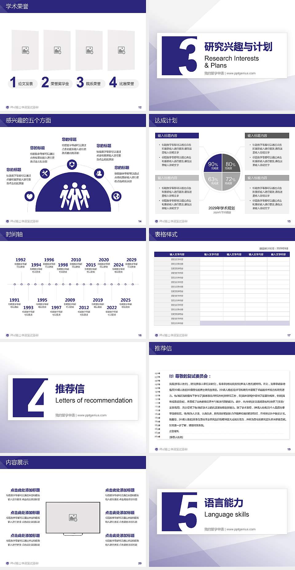 甘肃警察职业学院PhD博士申请面试/复试答辩通用PPT模板4:3格式幻灯片预览图3