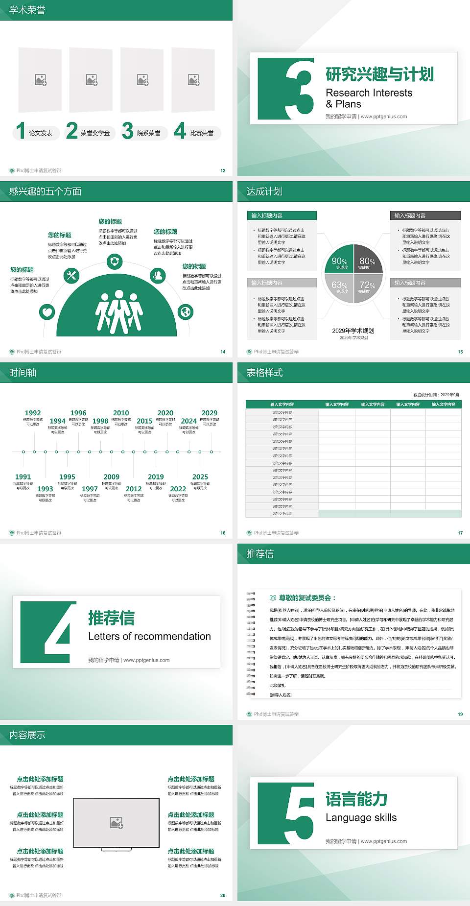泉州理工职业学院PhD博士申请面试/复试答辩通用PPT模板4:3格式幻灯片预览图3