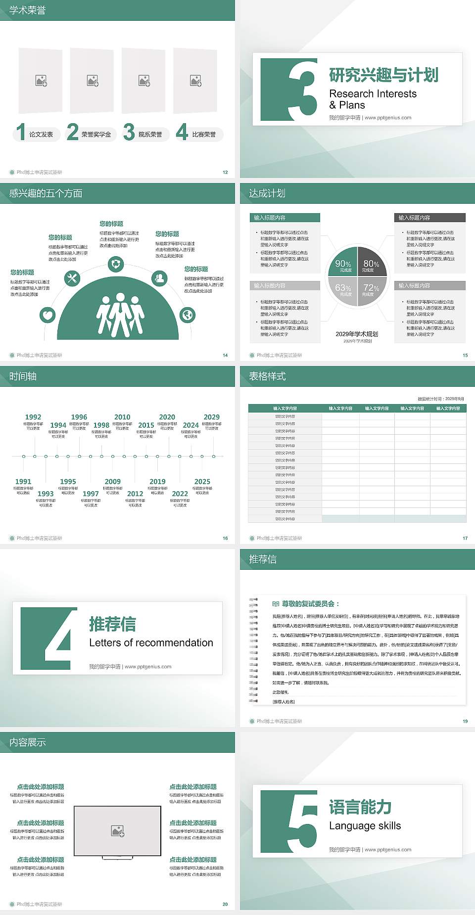 中国药科大学PhD博士申请面试/复试答辩通用PPT模板4:3格式幻灯片预览图3