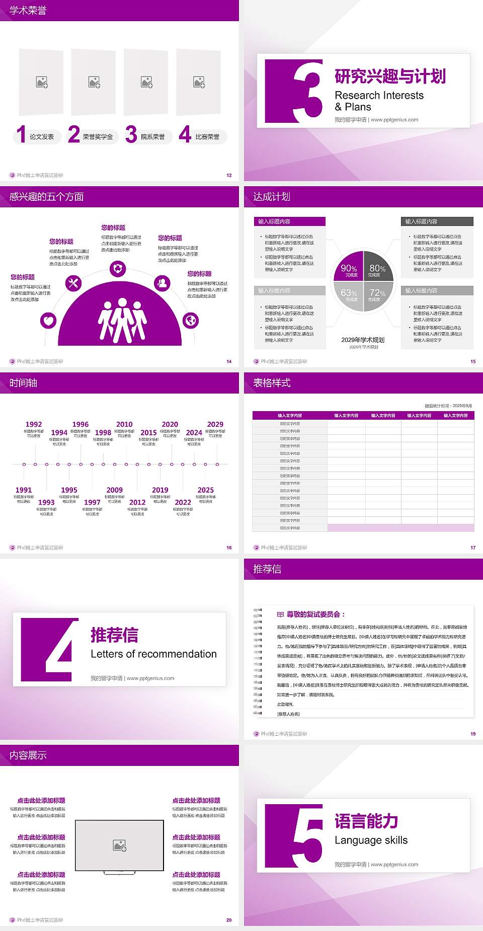 南京理工大学泰州科技学院PhD博士申请面试/复试答辩通用PPT模板4:3格式幻灯片预览图3