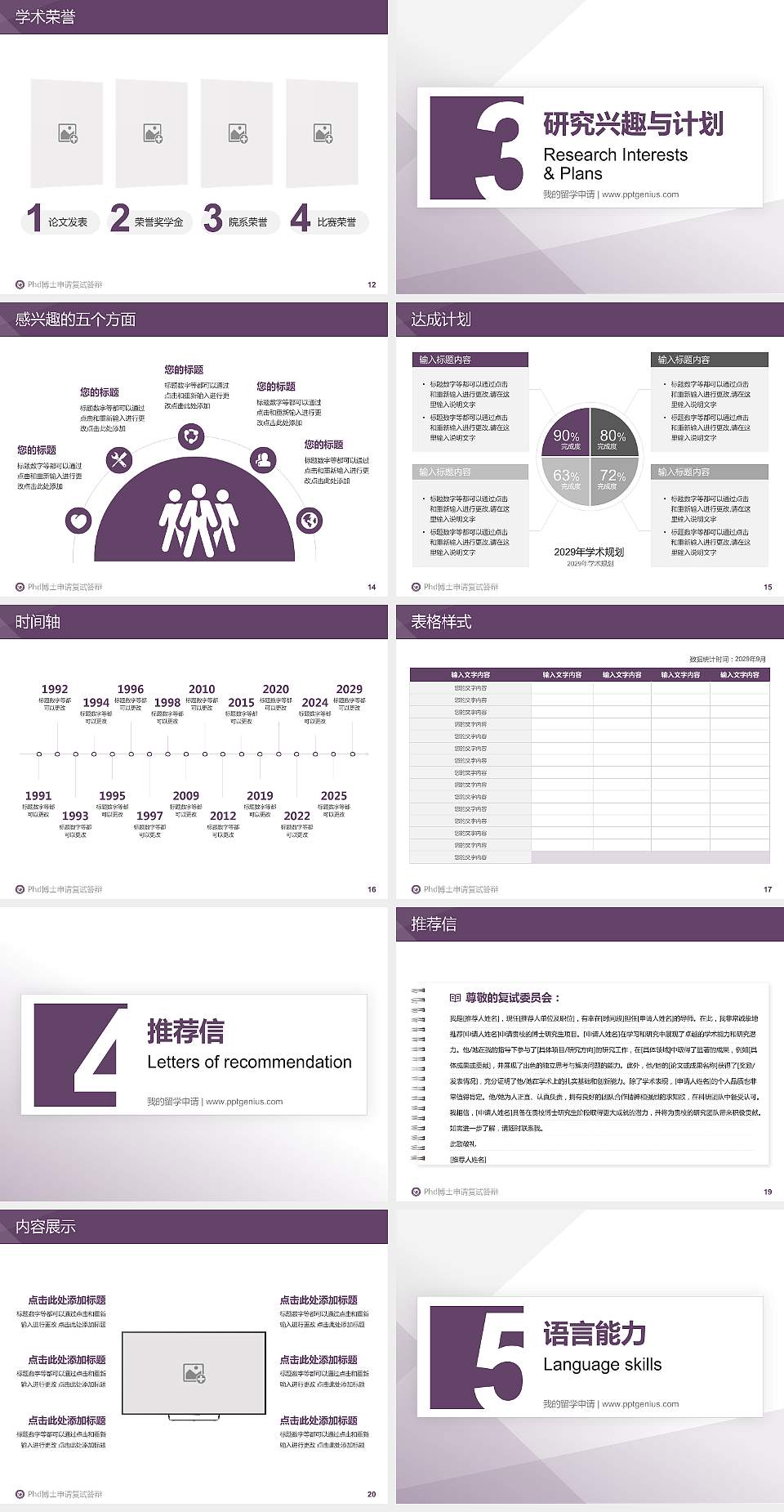 阳泉师范高等专科学校PhD博士申请面试/复试答辩通用PPT模板4:3格式幻灯片预览图3