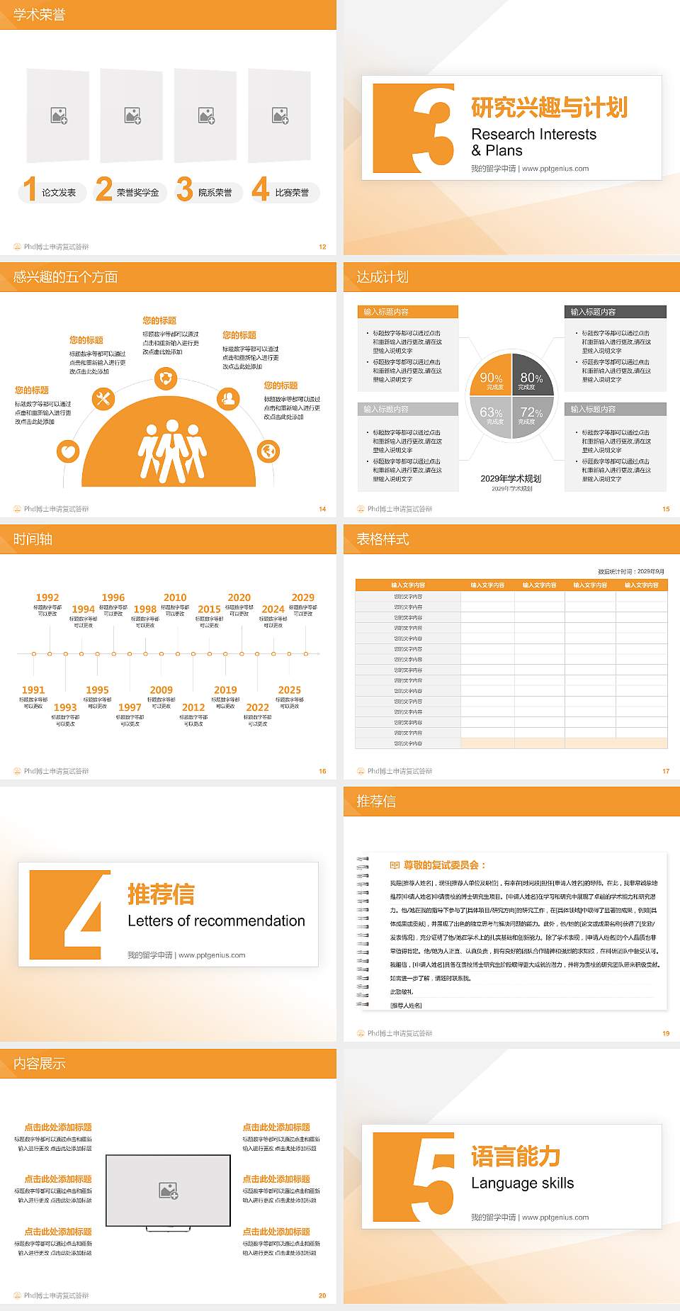 晋中师范高等专科学校PhD博士申请面试/复试答辩通用PPT模板4:3格式幻灯片预览图3