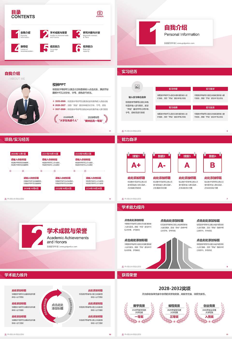 潍坊工程职业学院PhD博士申请面试/复试答辩通用PPT模板16:9格式幻灯片预览图2