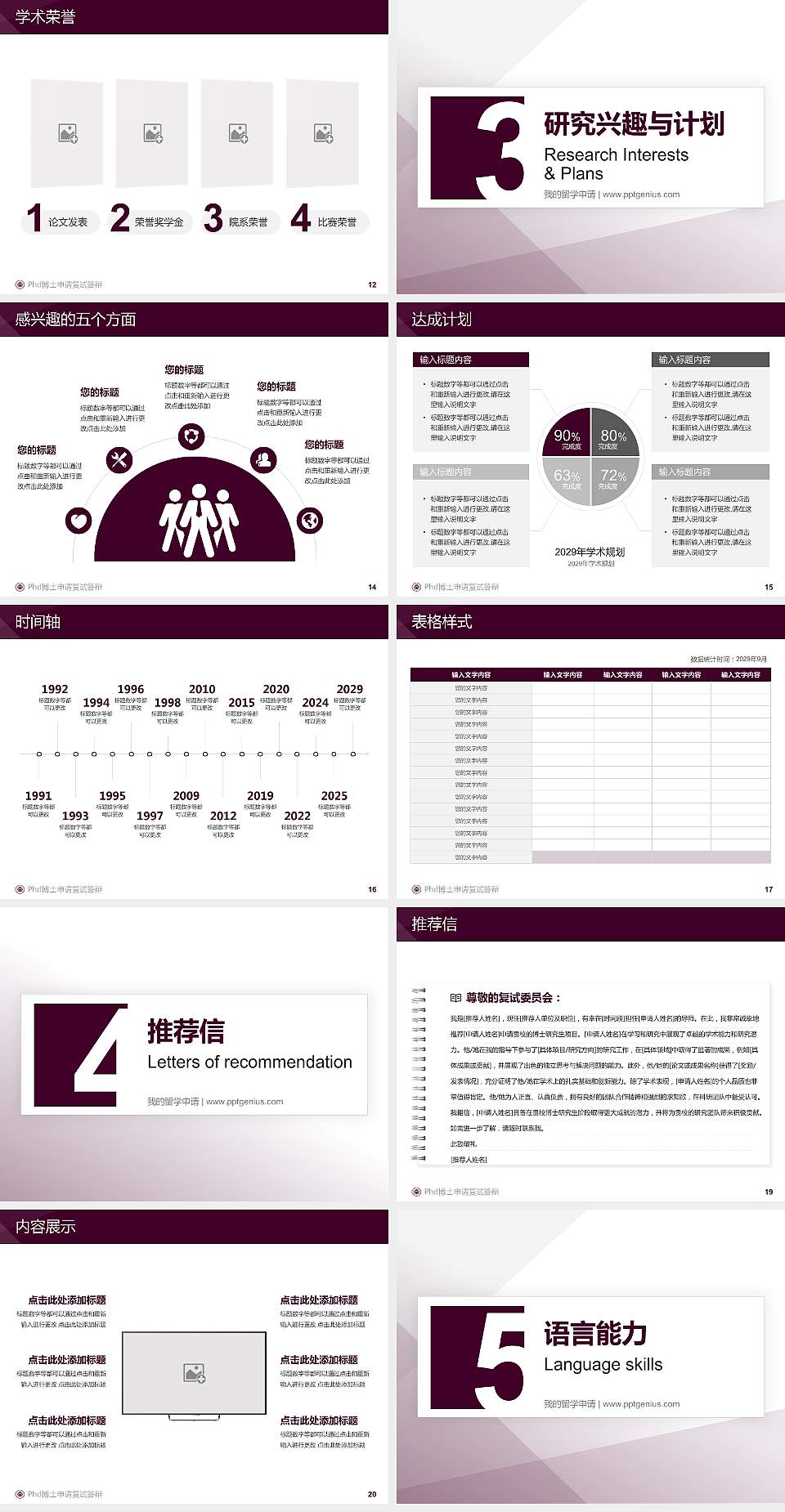 湖南中医药大学PhD博士申请面试/复试答辩通用PPT模板4:3格式幻灯片预览图3