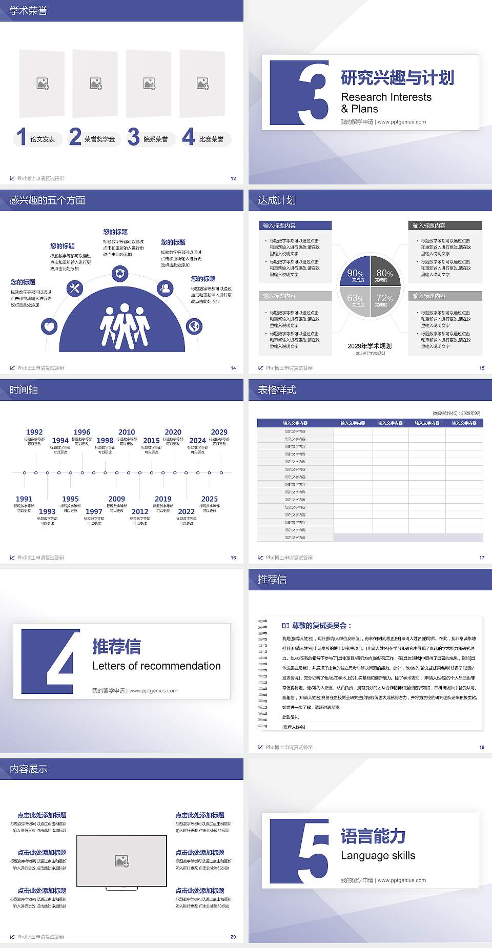 苏州工业园区职业技术学院PhD博士申请面试/复试答辩通用PPT模板4:3格式幻灯片预览图3