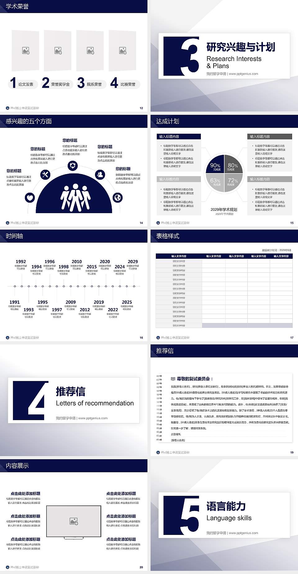 南昌大学科学技术学院PhD博士申请面试/复试答辩通用PPT模板4:3格式幻灯片预览图3