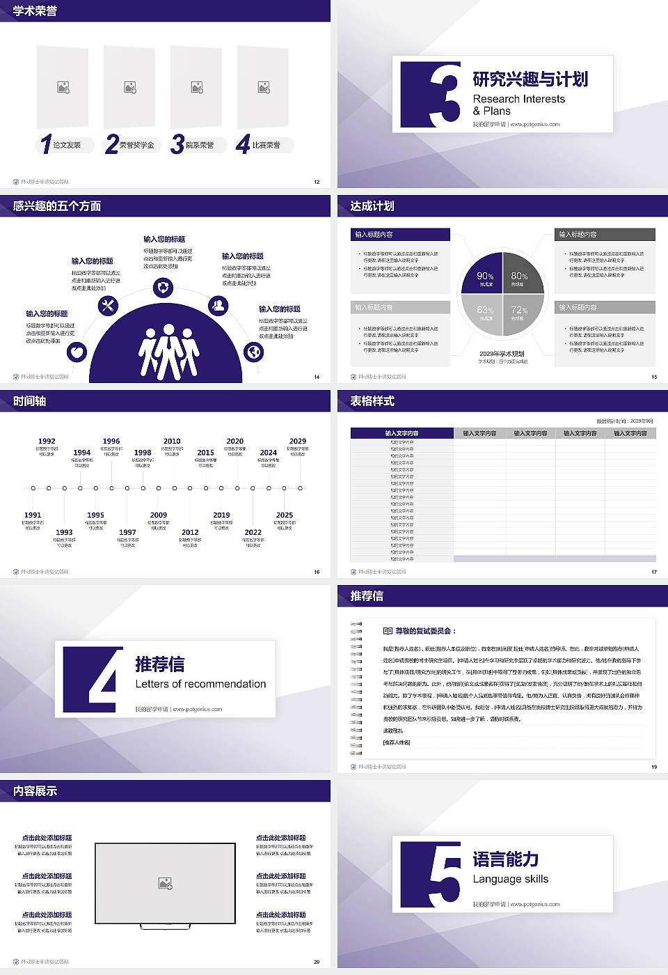辽宁轻工职业学院PhD博士申请面试/复试答辩通用PPT模板16:9格式幻灯片预览图3