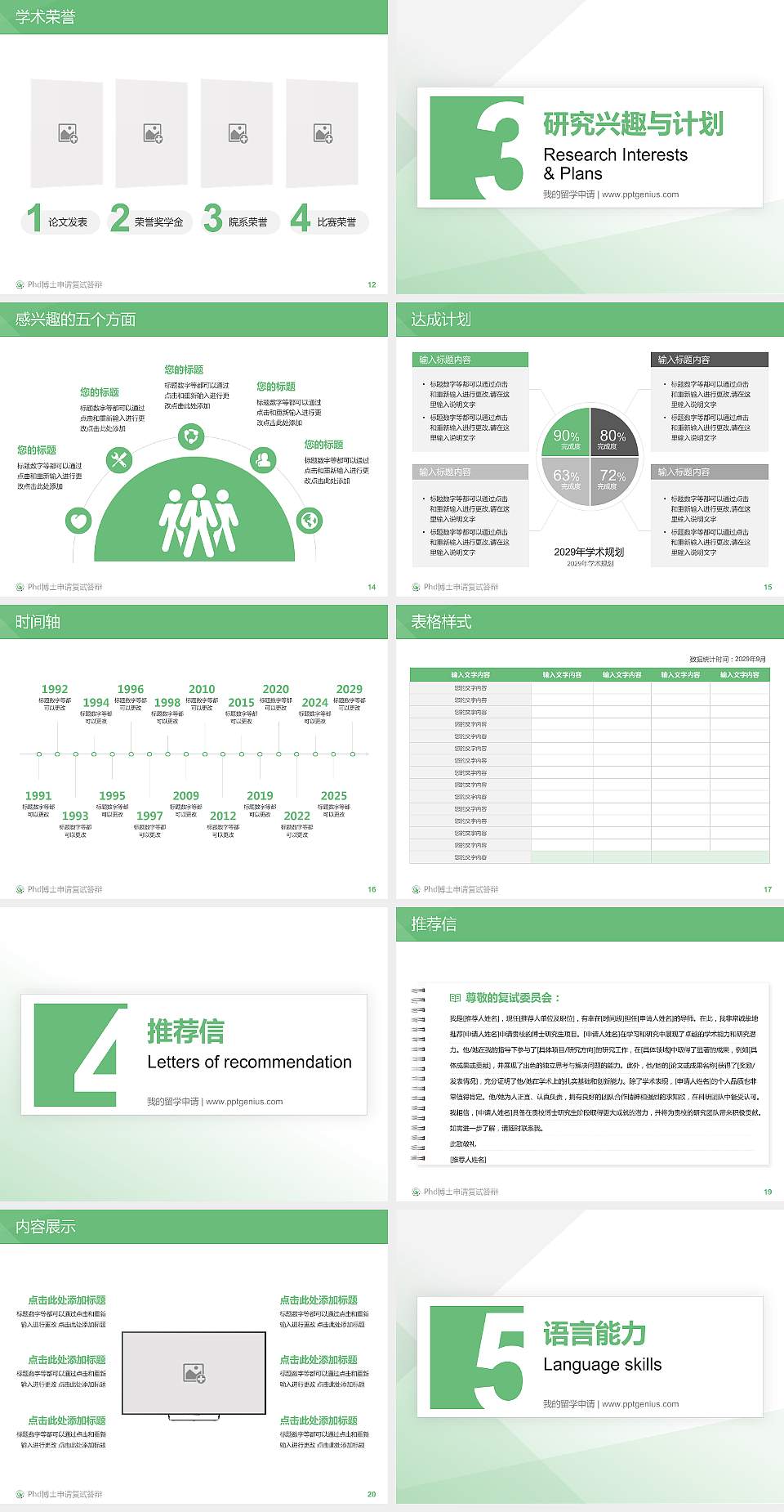 长治医学院PhD博士申请面试/复试答辩通用PPT模板4:3格式幻灯片预览图3