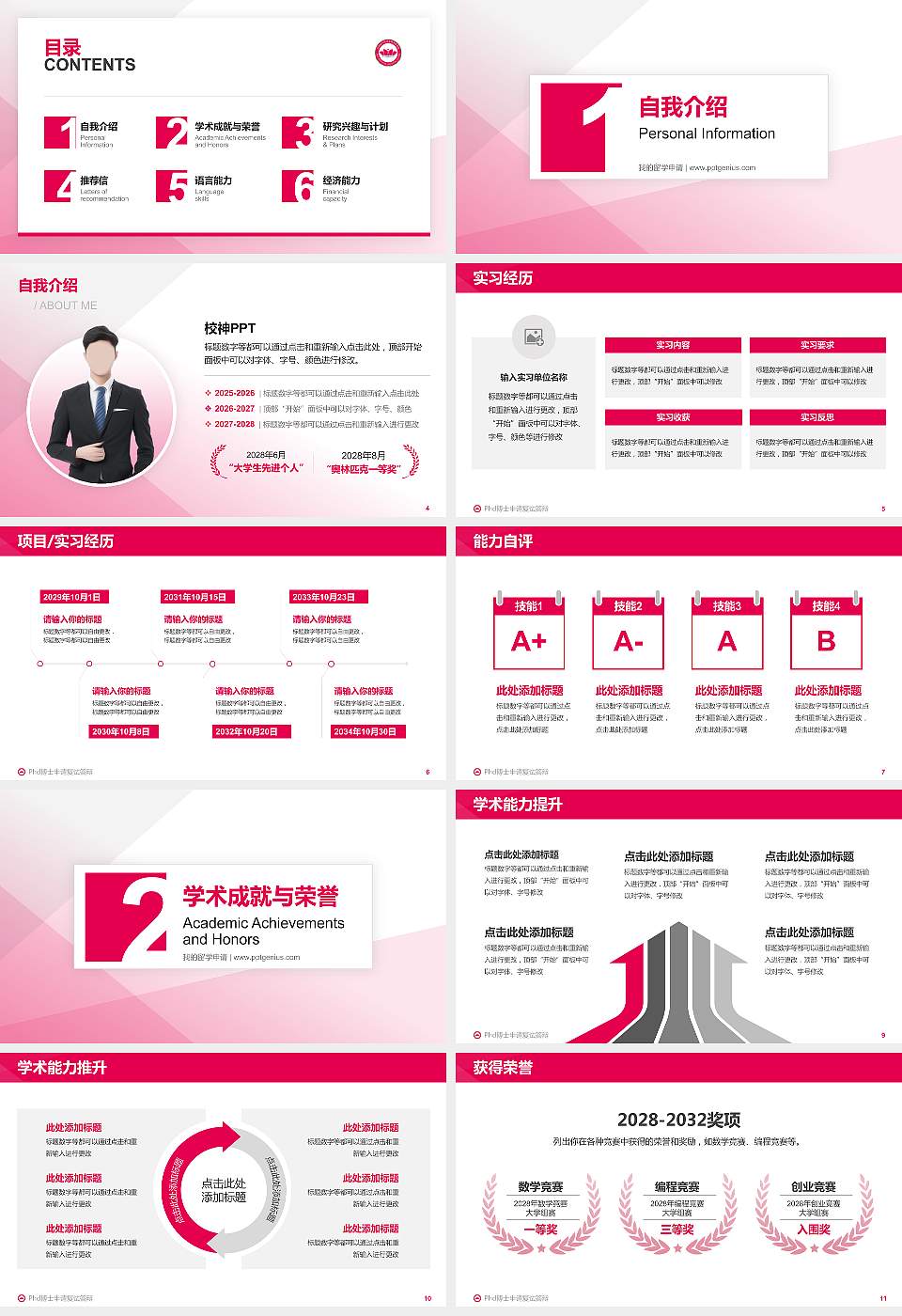 济南幼儿师范高等专科学校PhD博士申请面试/复试答辩通用PPT模板16:9格式幻灯片预览图2