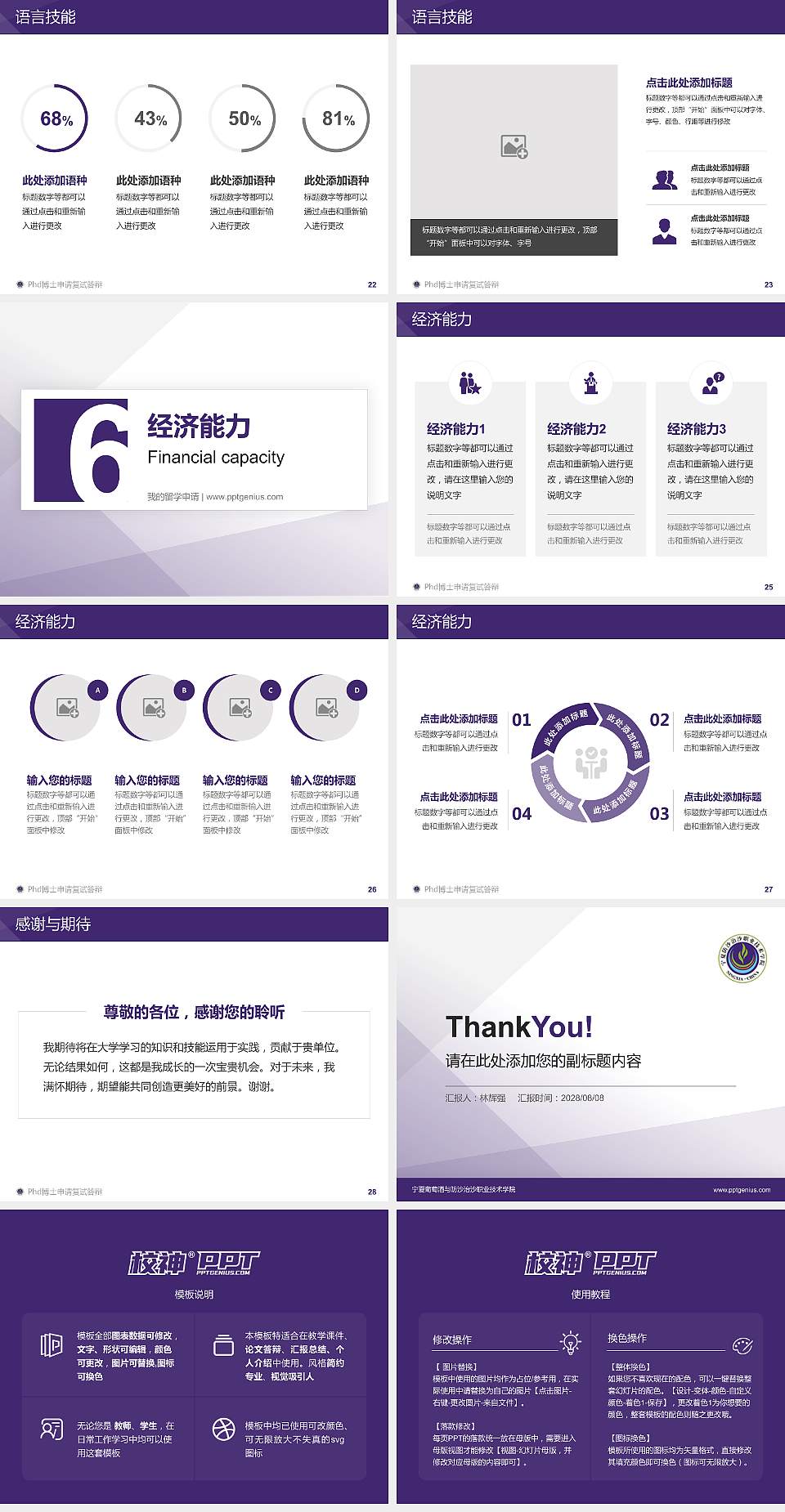 宁夏葡萄酒与防沙治沙职业技术学院PhD博士申请面试/复试答辩通用PPT模板4:3格式幻灯片预览图4