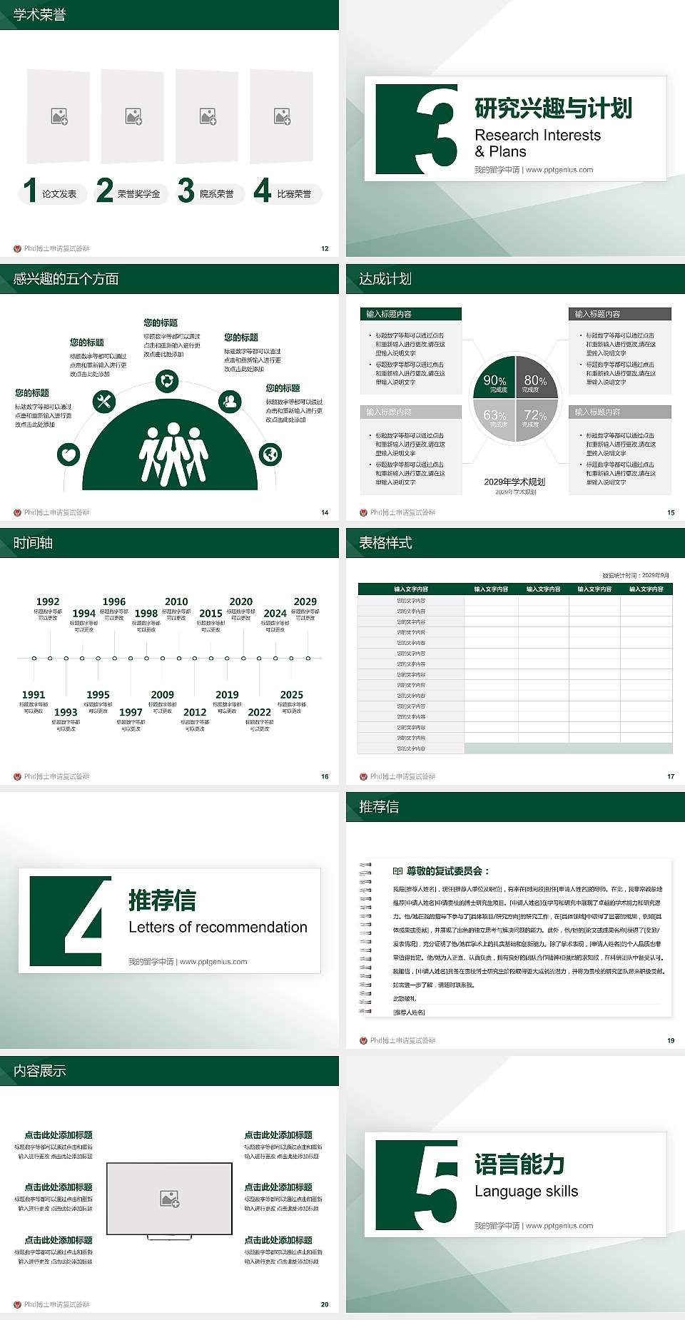 渭南师范学院PhD博士申请面试/复试答辩通用PPT模板4:3格式幻灯片预览图3