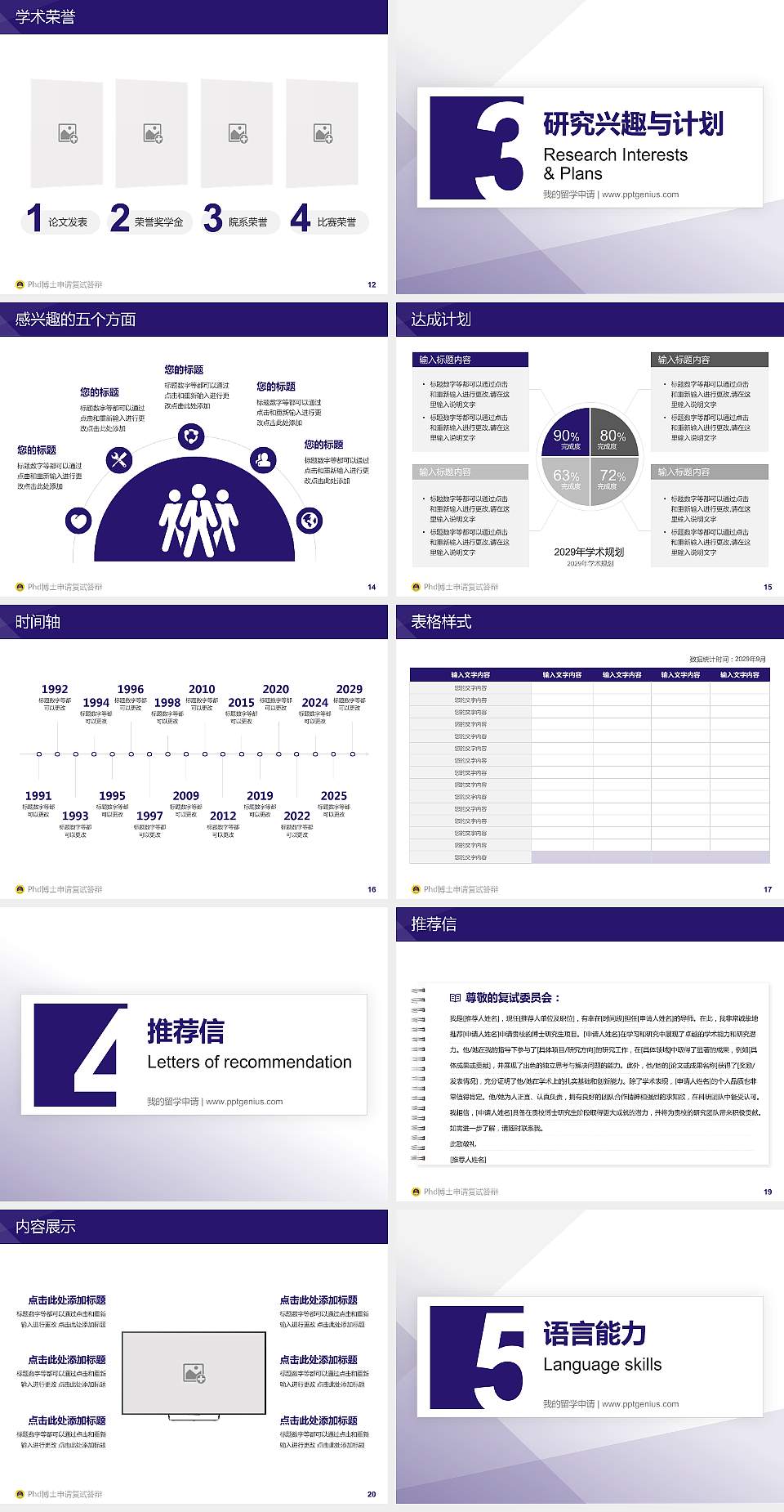 海军工程大学PhD博士申请面试/复试答辩通用PPT模板4:3格式幻灯片预览图3