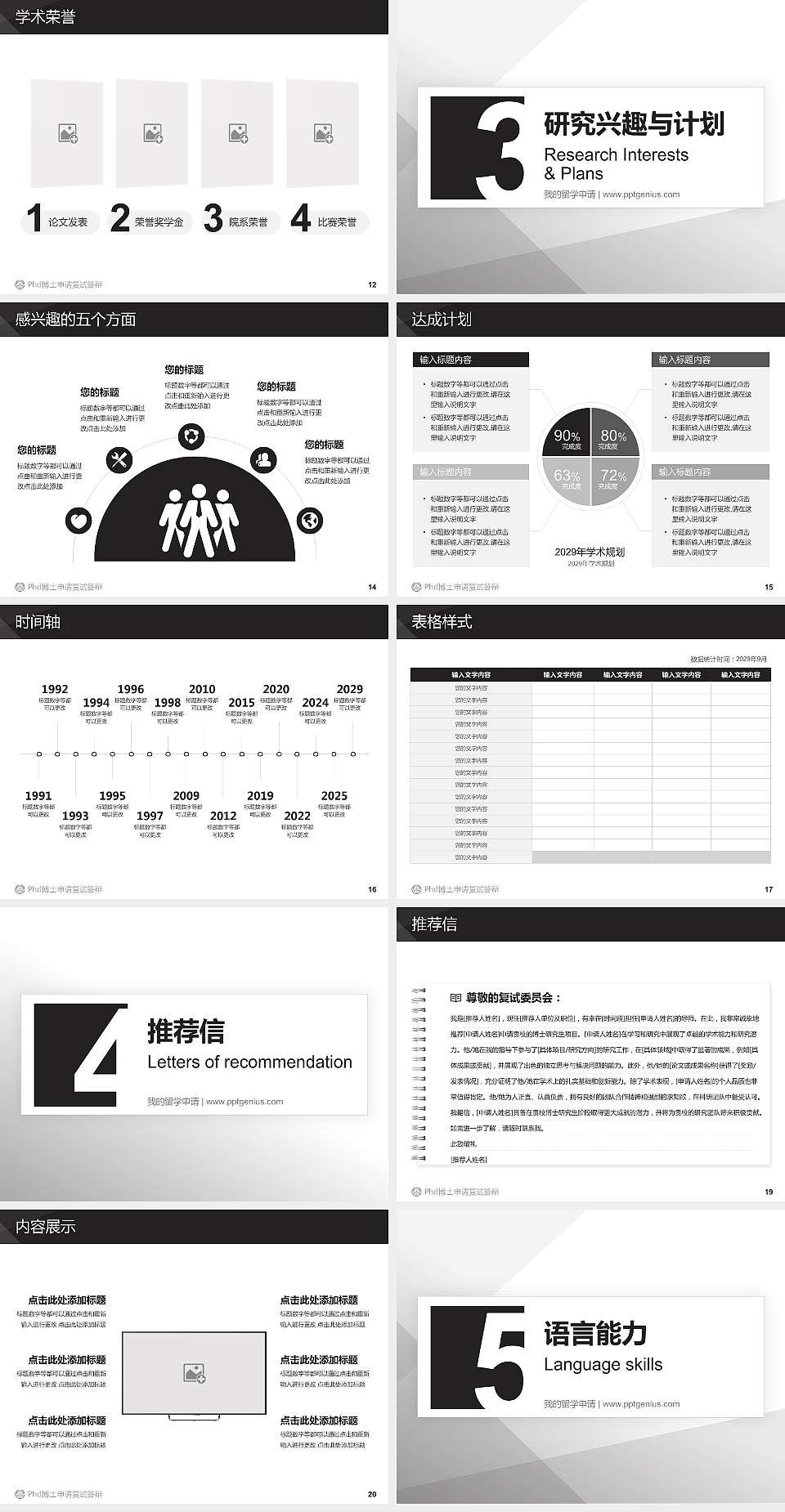 湖南科技工业职业技术学院PhD博士申请面试/复试答辩通用PPT模板4:3格式幻灯片预览图3