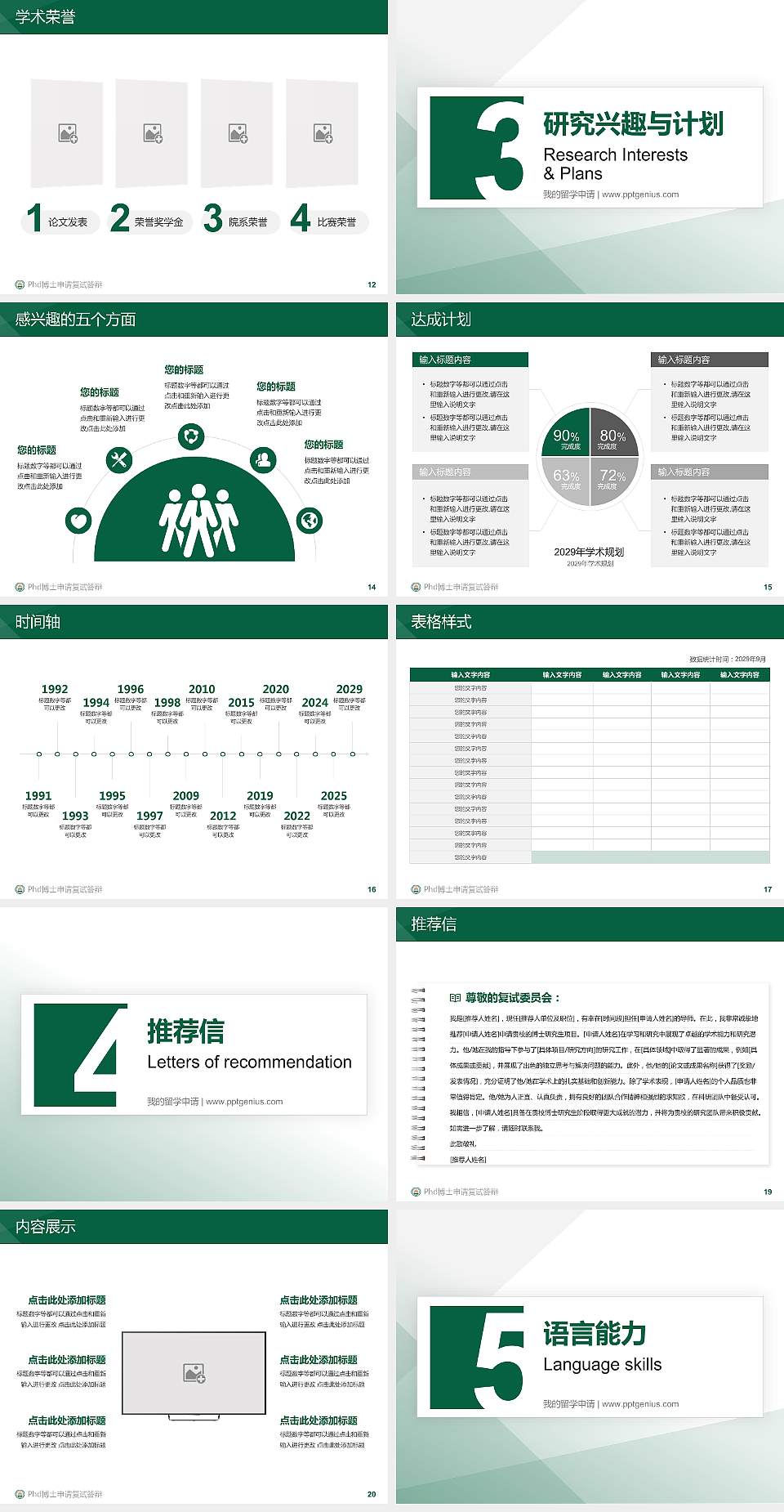 西安城市建设职业学院PhD博士申请面试/复试答辩通用PPT模板4:3格式幻灯片预览图3