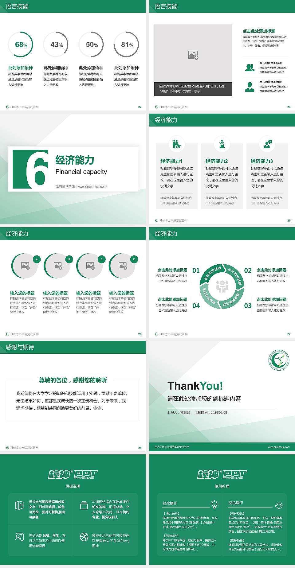 西昌民族幼儿师范高等专科学校PhD博士申请面试/复试答辩通用PPT模板4:3格式幻灯片预览图4