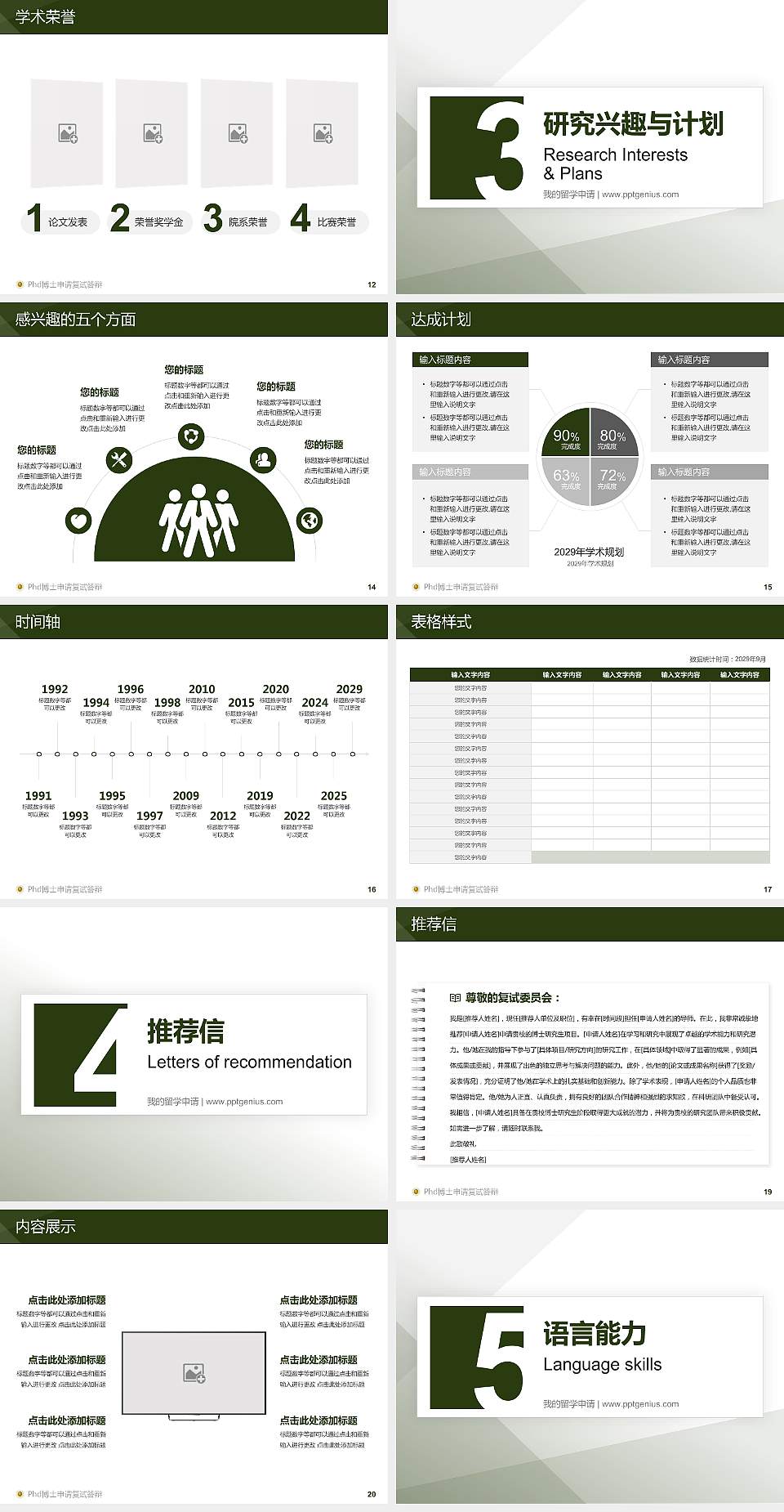 武警后勤学院PhD博士申请面试/复试答辩通用PPT模板4:3格式幻灯片预览图3