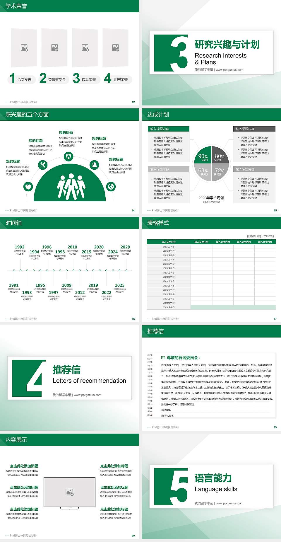 商洛职业技术学院PhD博士申请面试/复试答辩通用PPT模板4:3格式幻灯片预览图3