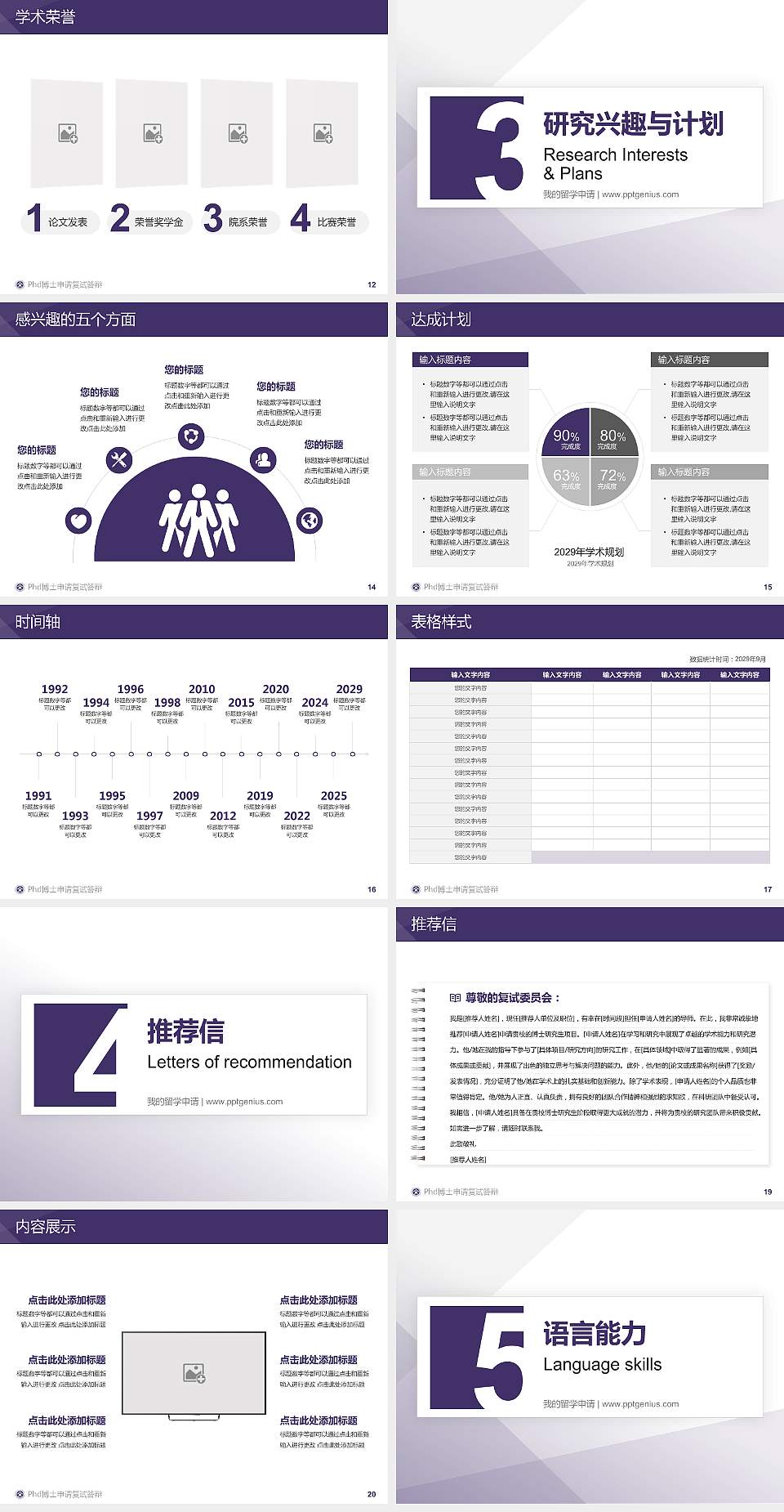 丽江文化旅游学院PhD博士申请面试/复试答辩通用PPT模板4:3格式幻灯片预览图3